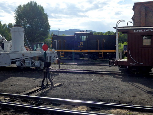 GDMBR: Track Layer on the left, Diesel Engine in the center, and a Caboose on the right.